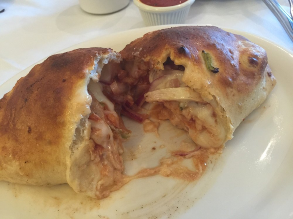 Order BBQ Chicken Calzone food online from Fratelli's Pizza store, North Hills on bringmethat.com