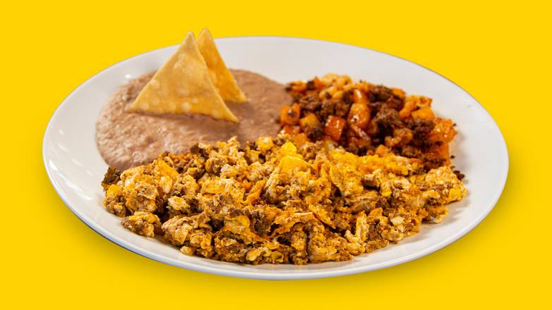 Order Chorizo & Egg Plate food online from Taco Palenque store, Laredo on bringmethat.com
