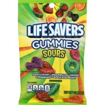 Order Life Savers Gummies Sours (7 oz) food online from Light Speed Market store, Marietta on bringmethat.com