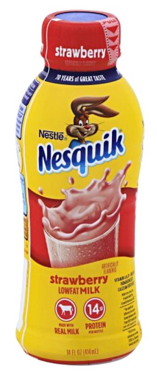 Order Nesquik Strawberry Milk 14 oz food online from Extra Mile 3062 store, Vallejo on bringmethat.com