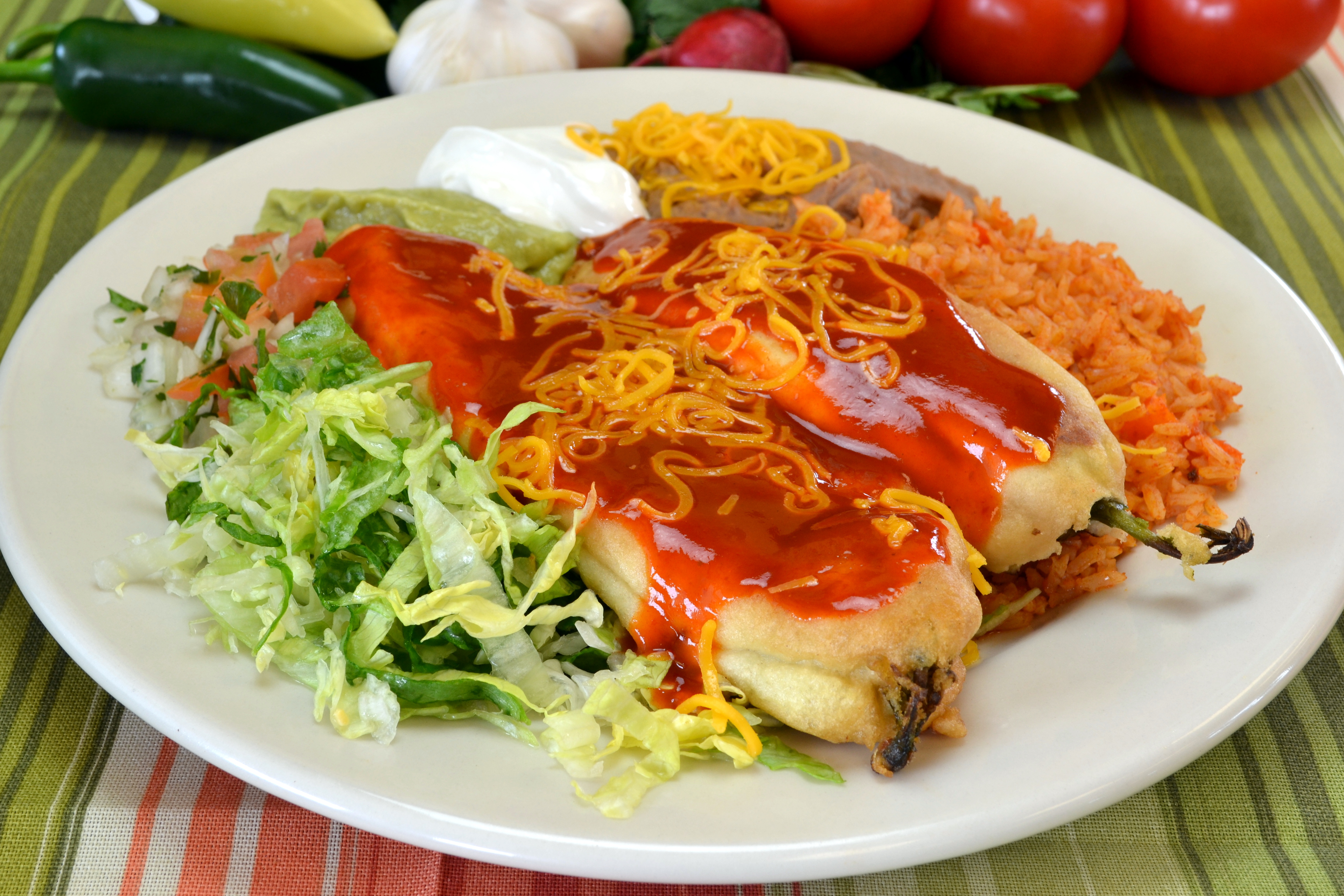 Order 11. Chile Rellenos food online from Riliberto Fresh Mexican Food store, Flagstaff on bringmethat.com