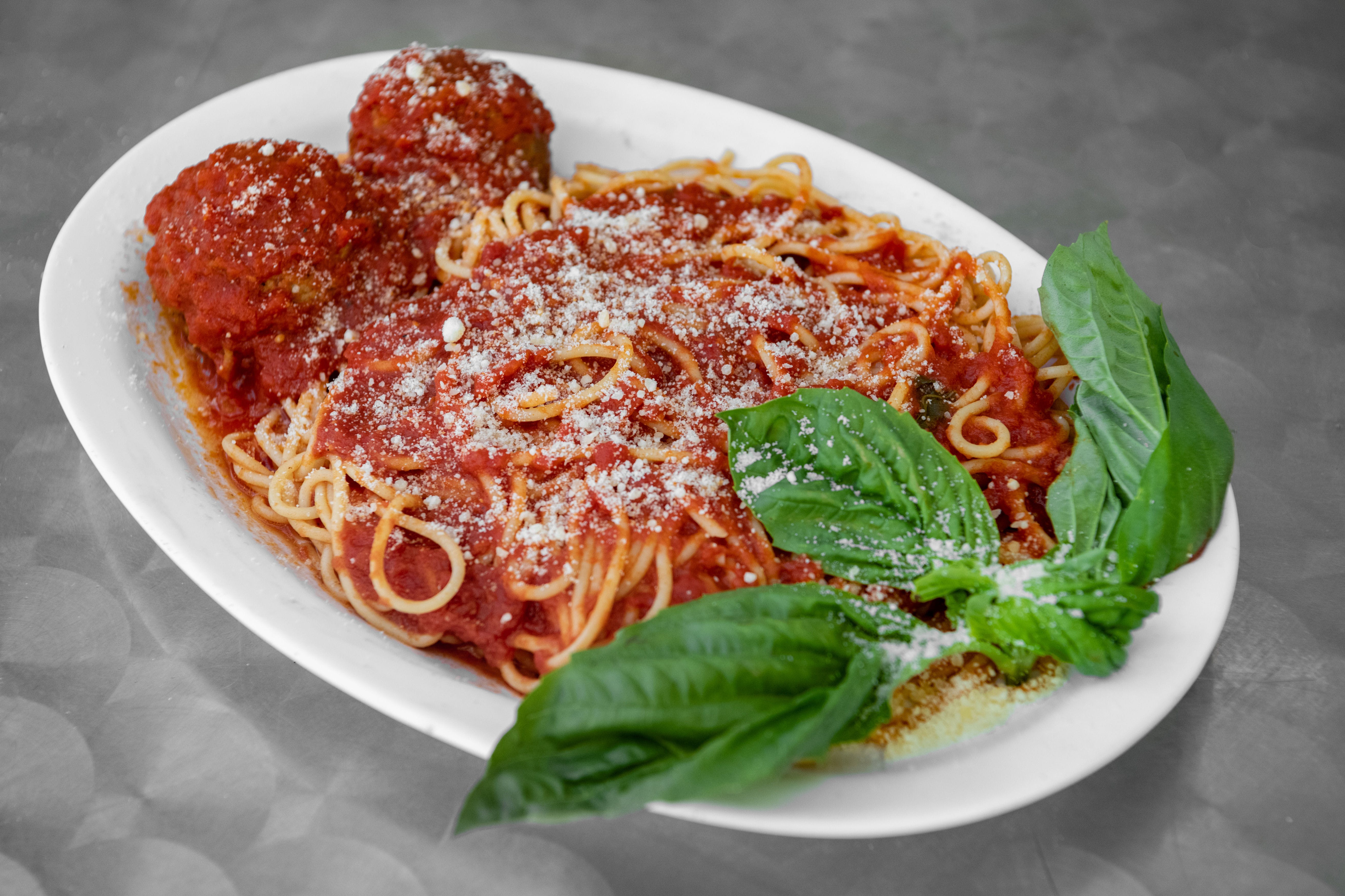Order Spaghetti with Meatballs - Pasta food online from Vinnie Pizzeria store, Martinez on bringmethat.com