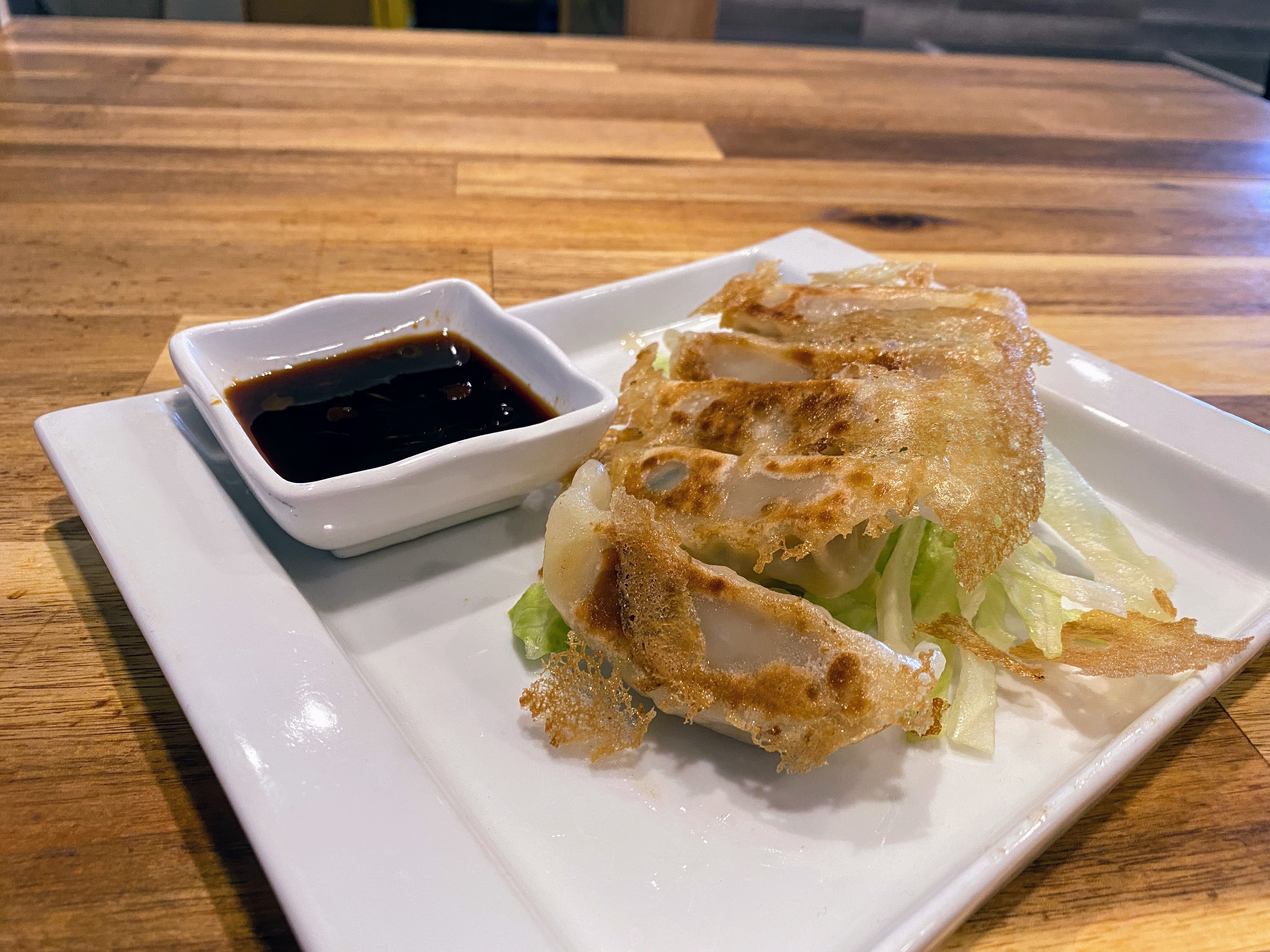 Order Pan Seared Gyoza food online from Sushiology store, Kennesaw on bringmethat.com