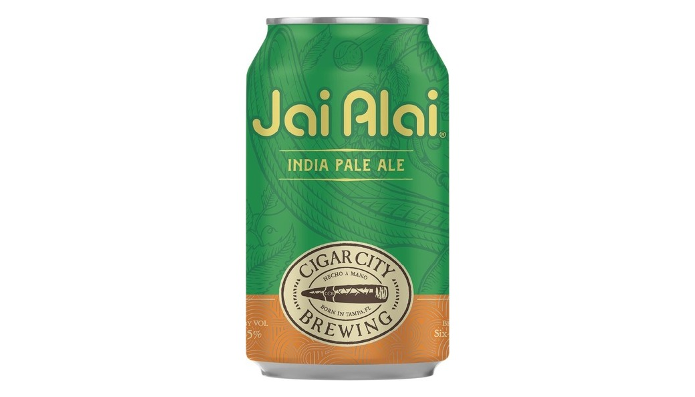 Order Cigar City Brewing Jai Alai India Pale Ale 6 Pack 12 oz Cans food online from Robert Market store, Los Angeles on bringmethat.com