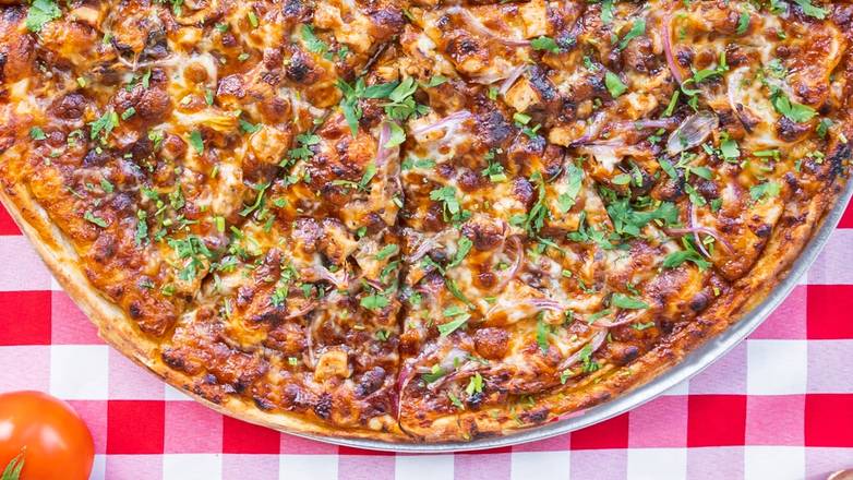 Order 23" BBQ Chicken Pizza food online from Enzo's Pizzeria store, Los Angeles on bringmethat.com