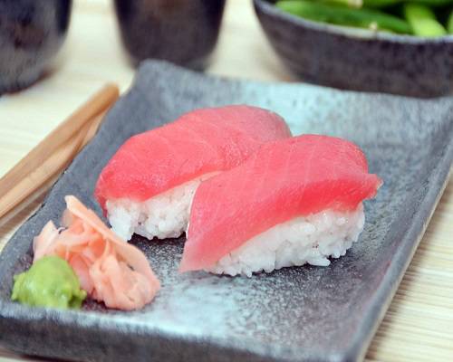 Order Tuna Sushi (2pcs) food online from Sushi Factory store, Azusa on bringmethat.com