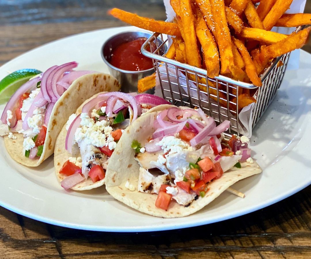 Order Mahi Fish Tacos food online from Burntwood Tavern store, Canton on bringmethat.com