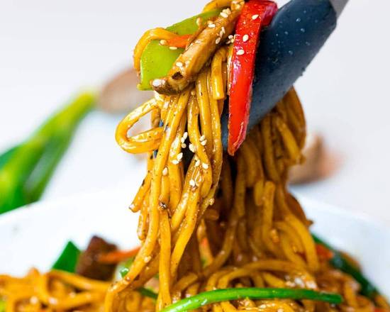 Order Vegetable Lo Mein food online from Lucky Buddha store, Atlanta on bringmethat.com