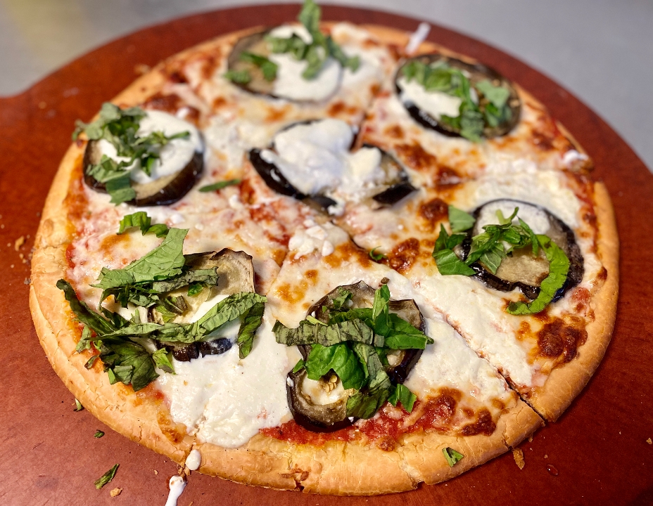 Order GF Eggplant Special Pizza food online from Piemonte Pizza & Grill store, Providence on bringmethat.com