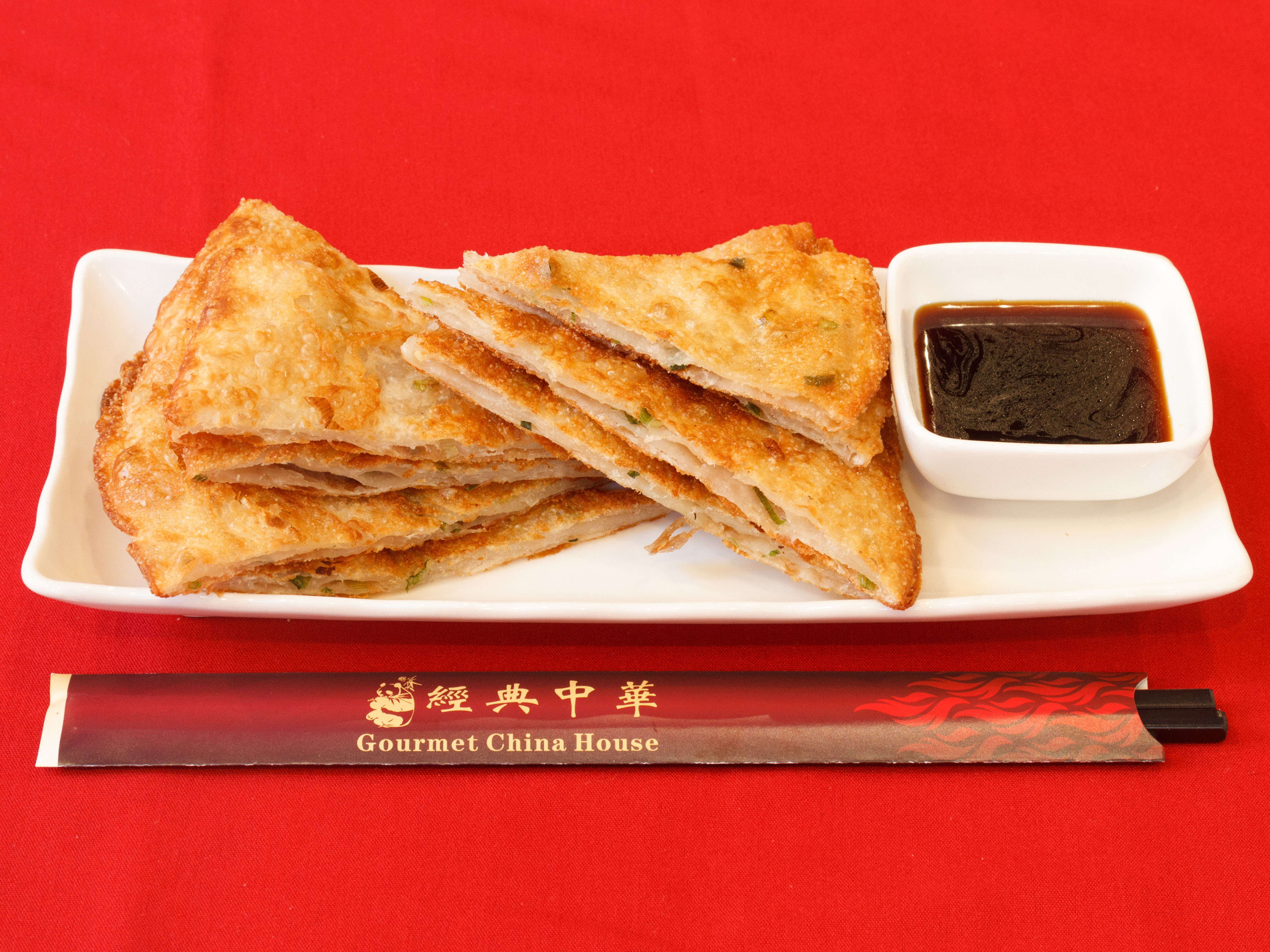 Order B11. One Scallion Pancakes蔥油餅 food online from Gourmet China House store, Boston on bringmethat.com