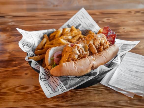 Order Shrimp Po' Boy food online from Hook And Reel Cajun Seafood store, Bailey's Crossroads on bringmethat.com