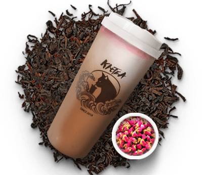 Order Rose Milk Tea food online from Kittea store, Highland Park on bringmethat.com