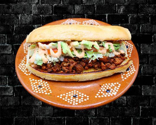 Order Pastor Tortas food online from RIVAS MEXICAN GRILL store, Fort Mohave on bringmethat.com