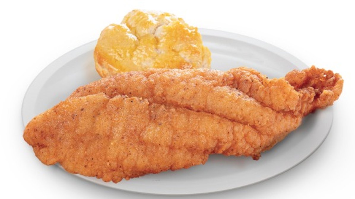 Order 1-PC Cajun Style Fish and Biscuit Only food online from Krispy Krunchy Chicken store, Lithia Springs on bringmethat.com