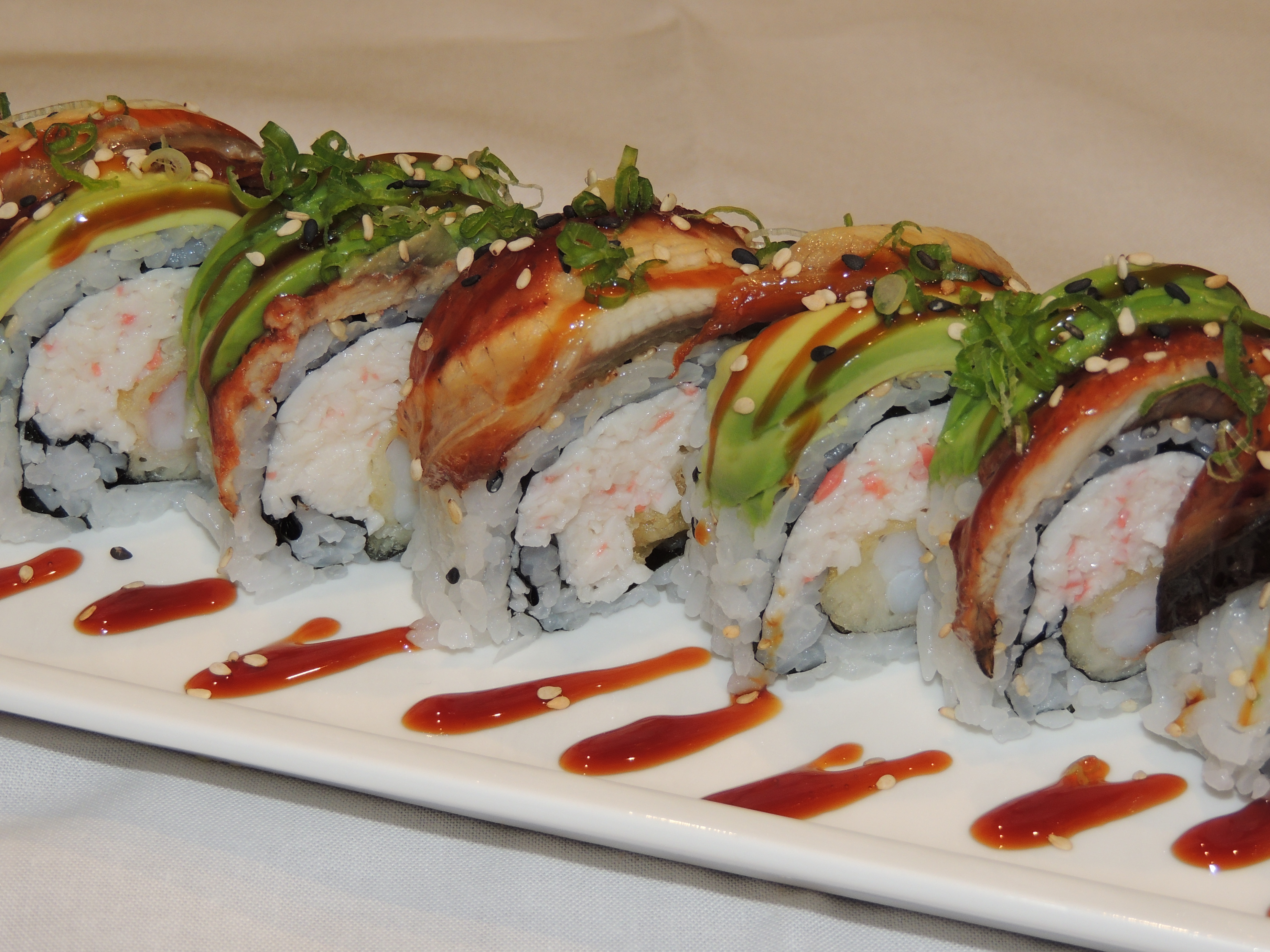 Order Dragon Roll food online from Minami Sushi store, San Leandro on bringmethat.com