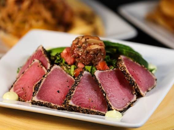 Order Seared Black Pepper Tuna Salad food online from Mother's Peninsula Grille store, Arnold on bringmethat.com