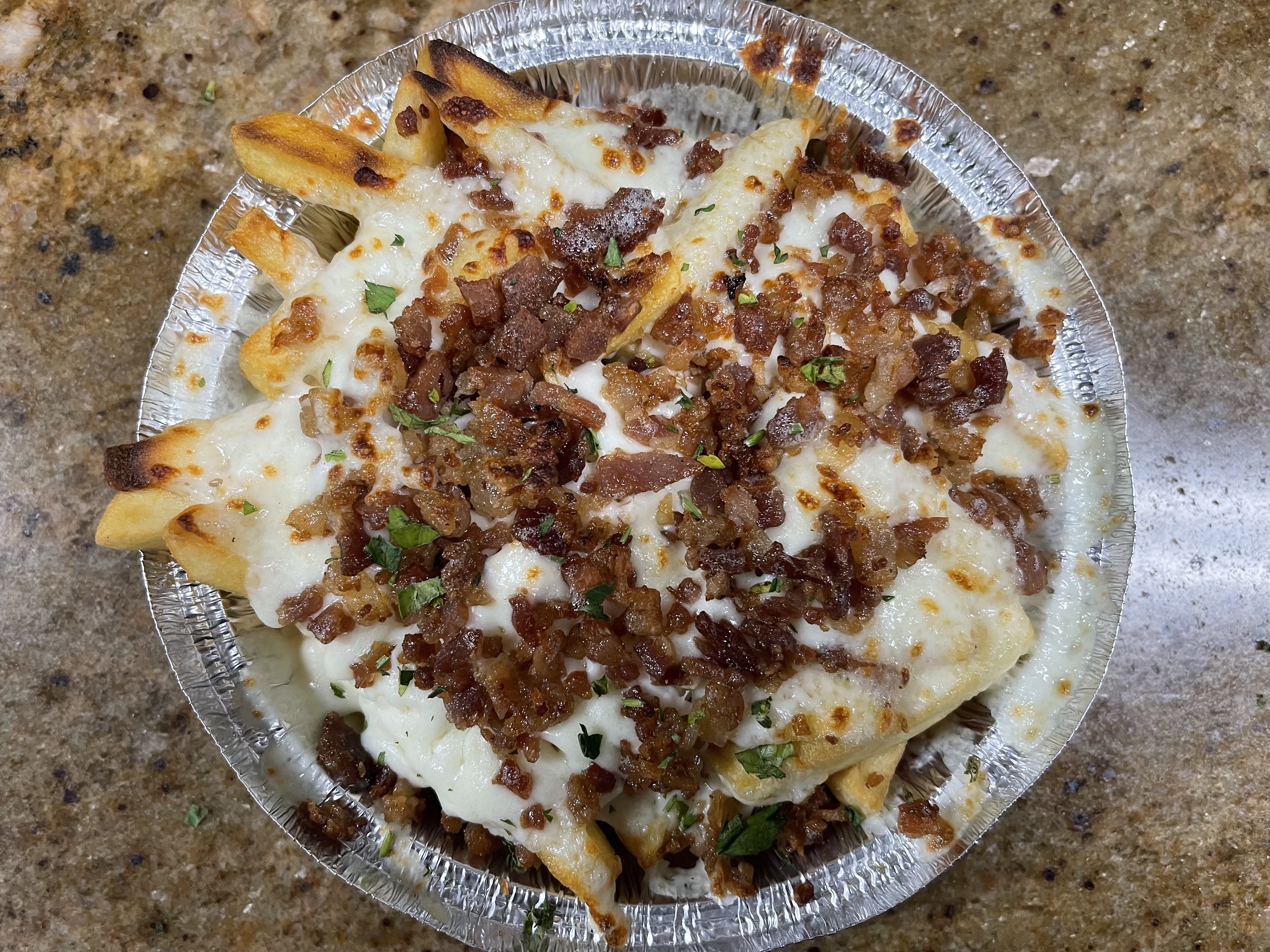 Order Bacon Cheese Fries food online from Two Cousins Pizza and Italian Restaurant store, Lancaster on bringmethat.com