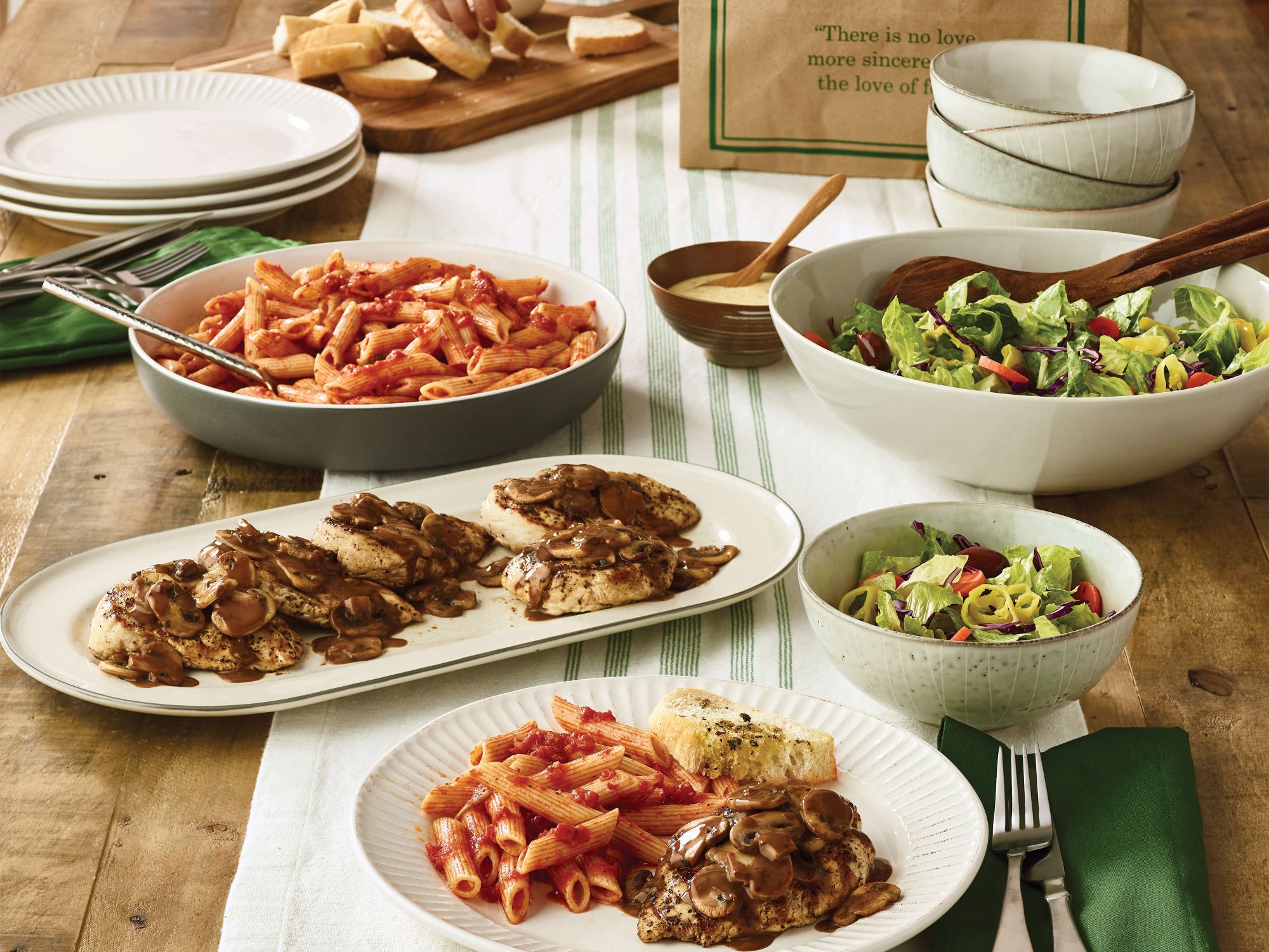 Order Family Bundle Chicken Marsala food online from Carrabba's Italian Grill store, Scottsdale on bringmethat.com