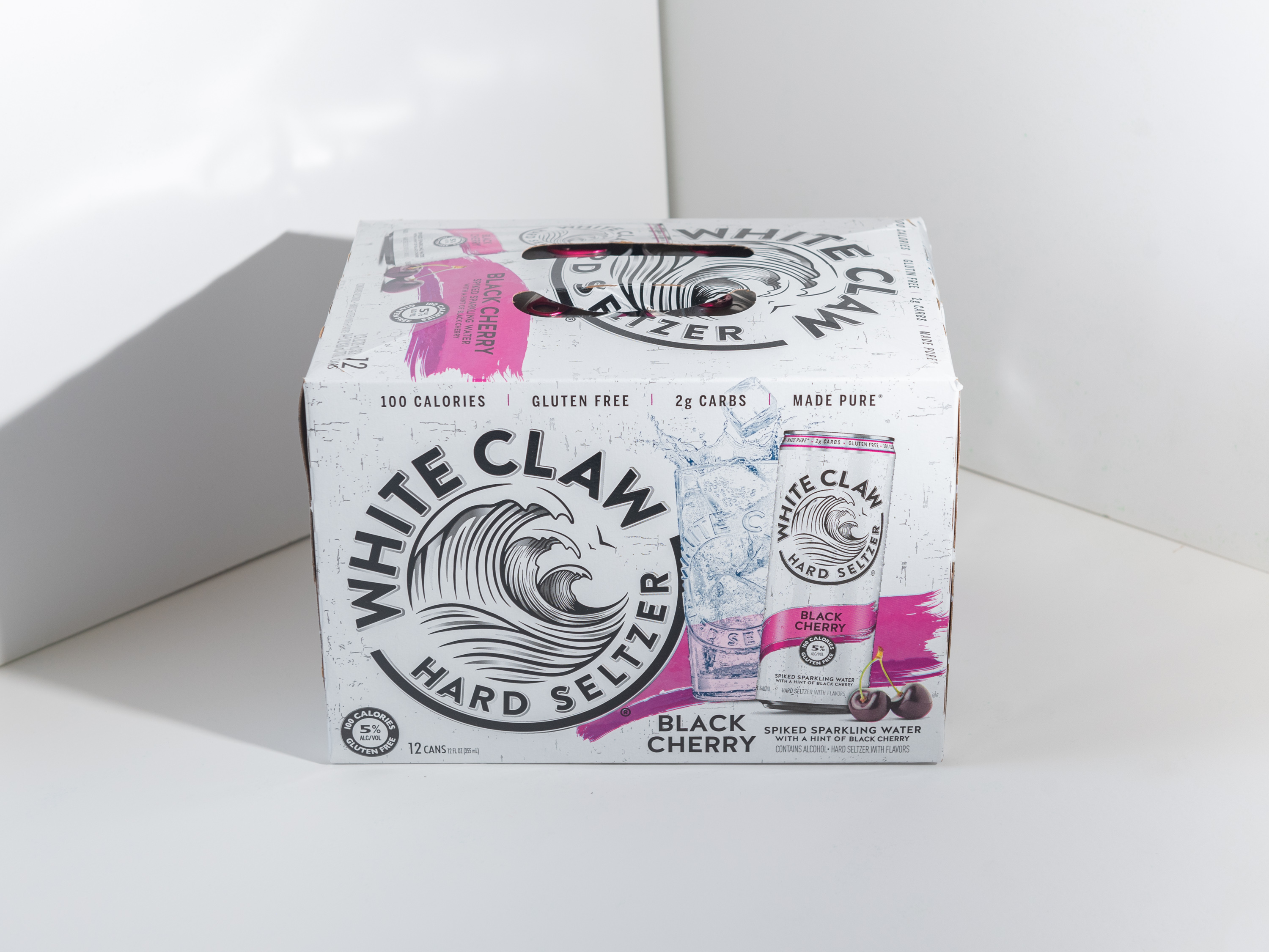 Order White Claw Black Cherry, 6pk-12 oz. Can Hard Seltzer food online from Village Liquor & Wine store, Glendale on bringmethat.com