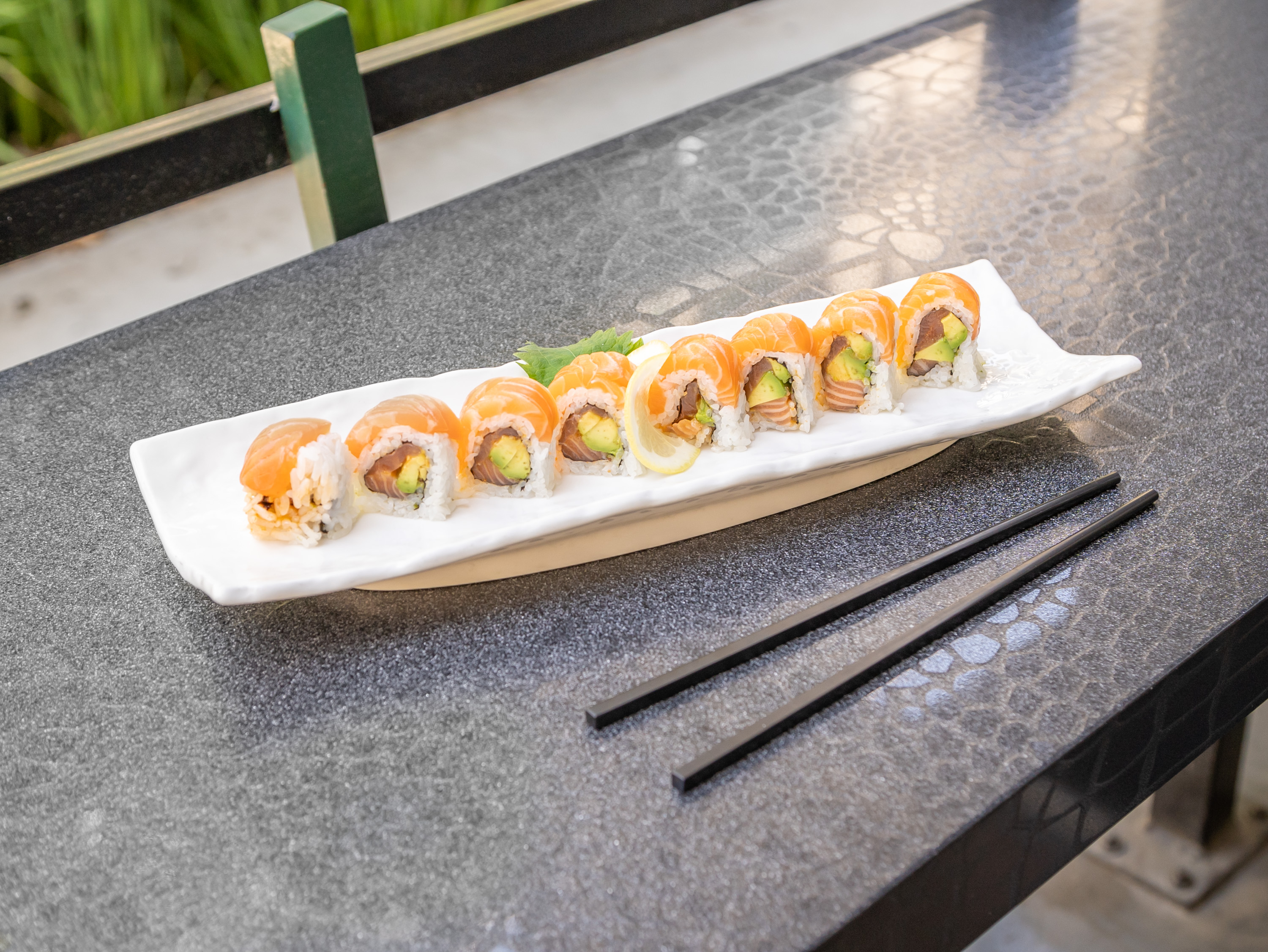 Order Salmon Lover's Roll food online from Arashi Sushi store, Los Angeles on bringmethat.com