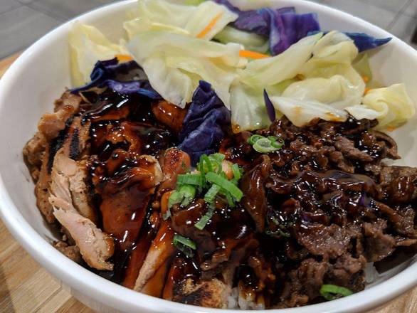 Order Chicken & Beef Bowl food online from J Sushi Brea store, Brea on bringmethat.com