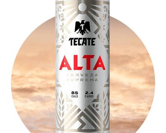 Order Tecate alta cerveza suprema 24oz can ,(4% ABV) food online from Starway Liquor store, Bell Gardens on bringmethat.com