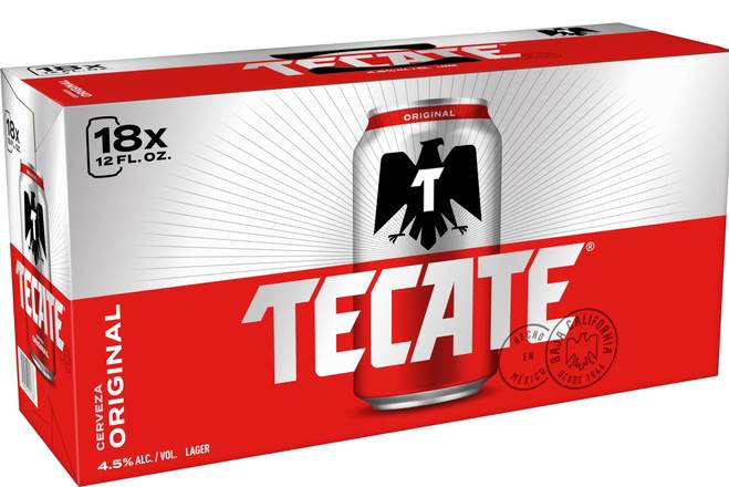 Order Tecate Original 18pk/ 12 oz. cans food online from Central Liquor Market store, Los Angeles on bringmethat.com