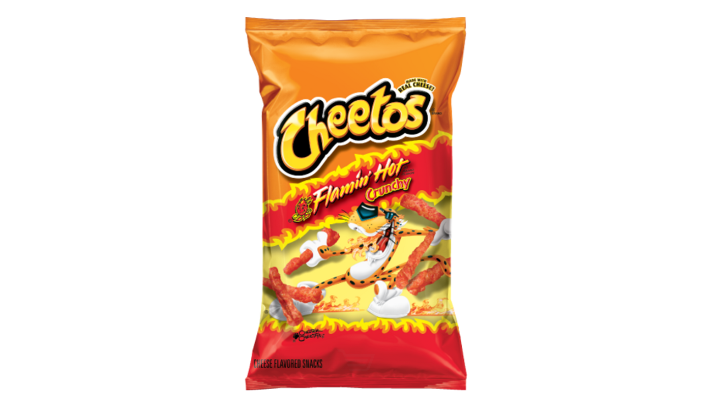 Order Cheetos Crunchy Flamin' Hot 3.25 oz food online from Oceanview Liquor store, Hermosa Beach on bringmethat.com