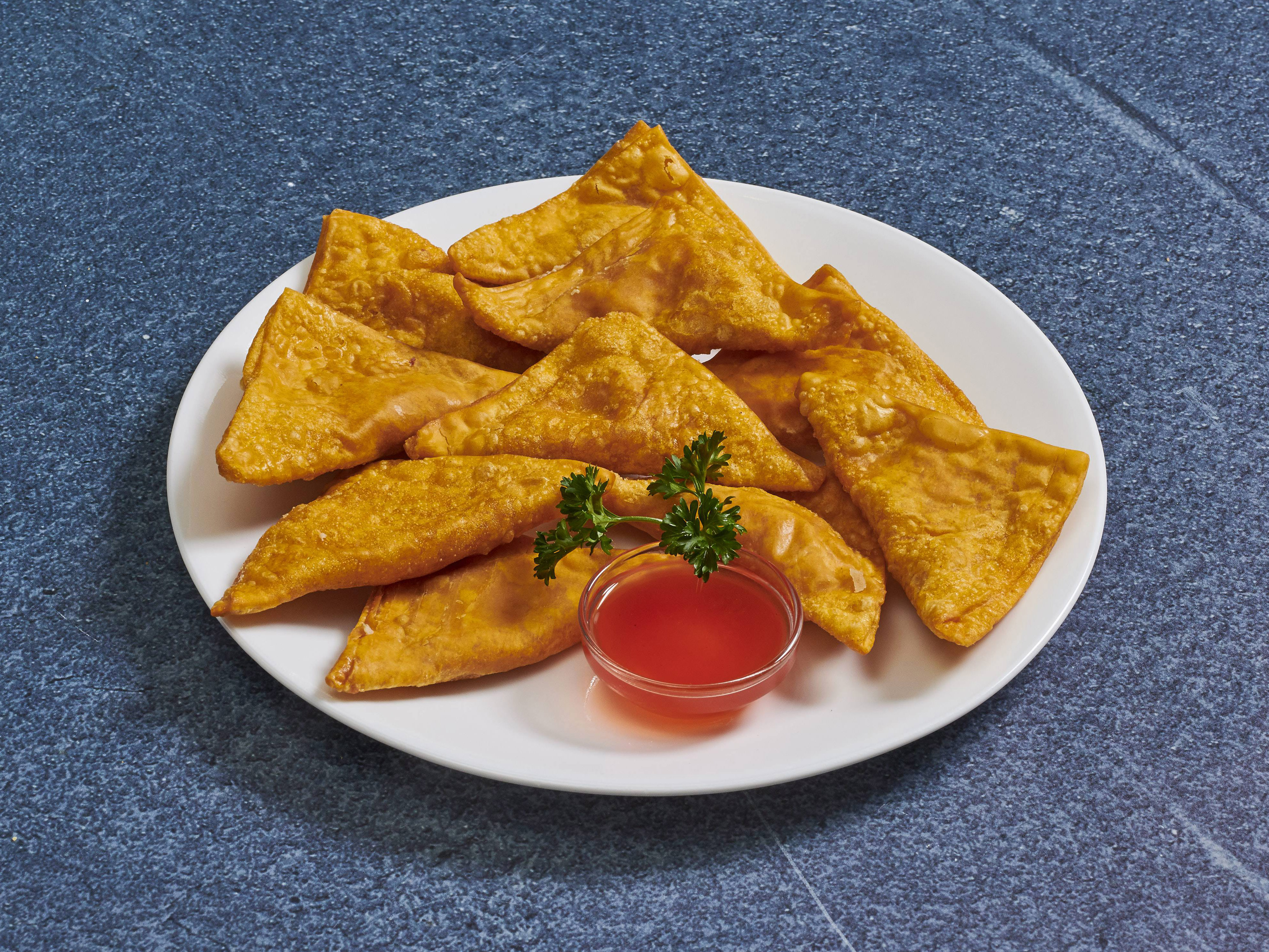 Order 10. Fried Cheese Wonton food online from Mr. Wonton Chinese Restaurant store, Woodhaven on bringmethat.com