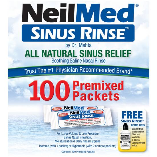 Order NeilMed Sinus Rinse Premixed Packets (100 ct) food online from Rite Aid store, MILFORD on bringmethat.com