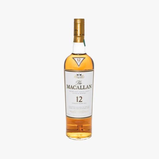 Order Macallan 12 Years Old 750ml food online from Goodie Liquor And Wine store, Santa Monica on bringmethat.com
