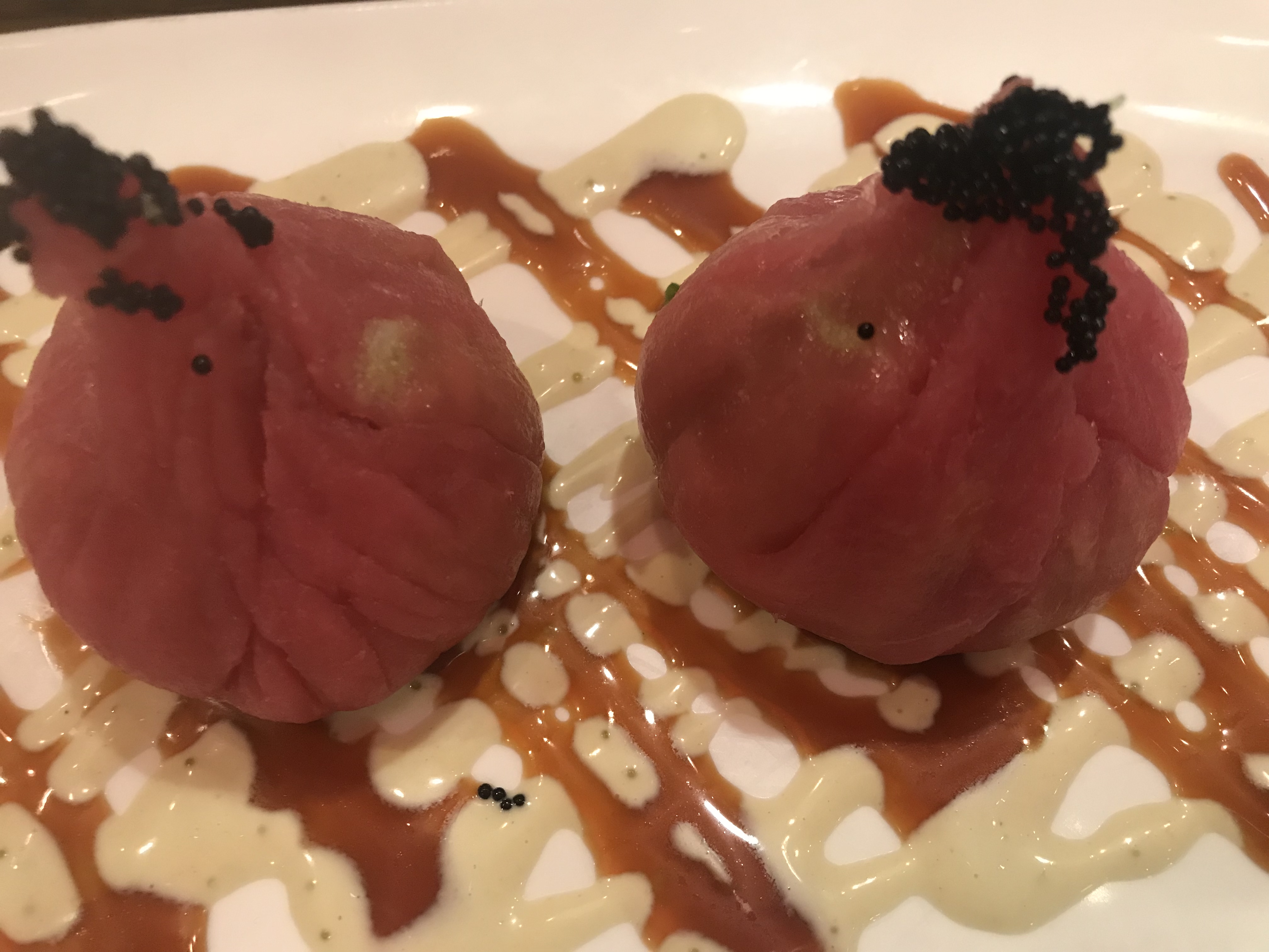 Order Tuna Dumpling food online from Megu Sushi Japanese Cuisine store, Cherry Hill on bringmethat.com