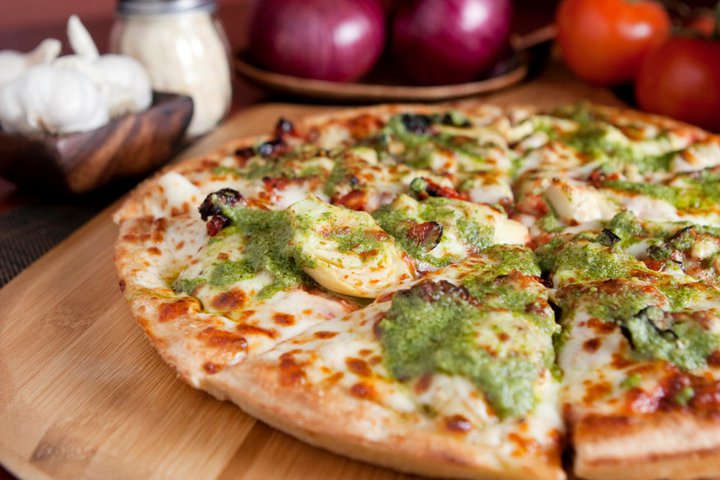 Order Chicken Pesto Pizza food online from Romio's Pizza and Pasta store, Seattle on bringmethat.com