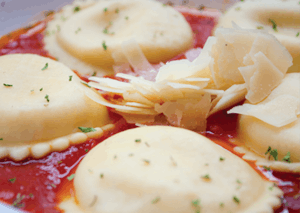 Order Four Cheese Blend Ravioli (1080 Cal) food online from Rosati's Pizza store, Chicago on bringmethat.com