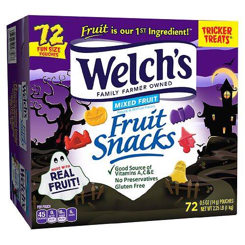 Order Welch's Halloween Fruit Snacks, Trick or Treat Large Bag Mixed Fruit - 0.5 oz x 72 pack food online from Walgreens store, San Jose on bringmethat.com