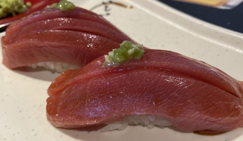 Order 6. Blue Fin Tuna Sushi food online from Sushi Town store, Costa Mesa on bringmethat.com