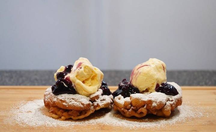 Order O'Jees Blueberry Funnel Cake food online from RVA Cafe store, Henrico on bringmethat.com