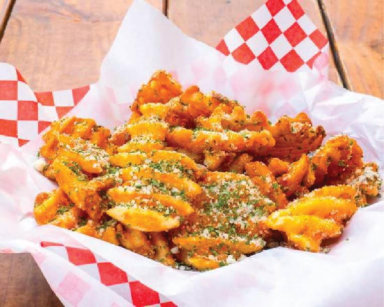 Order Honeycomb French Fries with Parmesan and Parsley food online from K Pop Burger store, The Colony on bringmethat.com