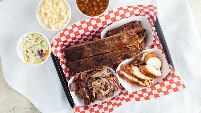 Order Sampler Platter food online from Smokehouse Bbq And Burgers store, Orem on bringmethat.com