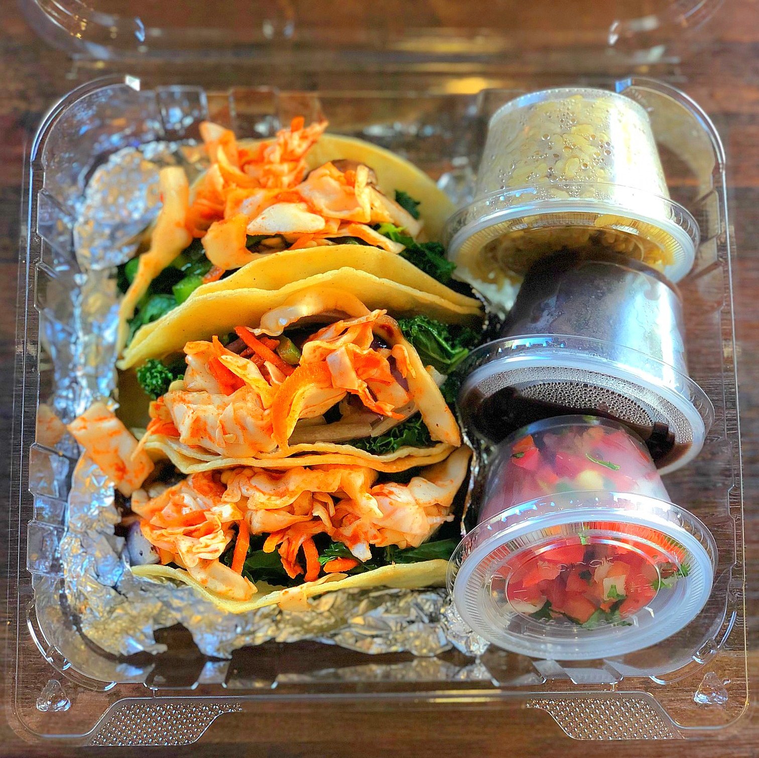 Order 3 Vegan Tacos food online from The Spot Cafe store, Claremont on bringmethat.com