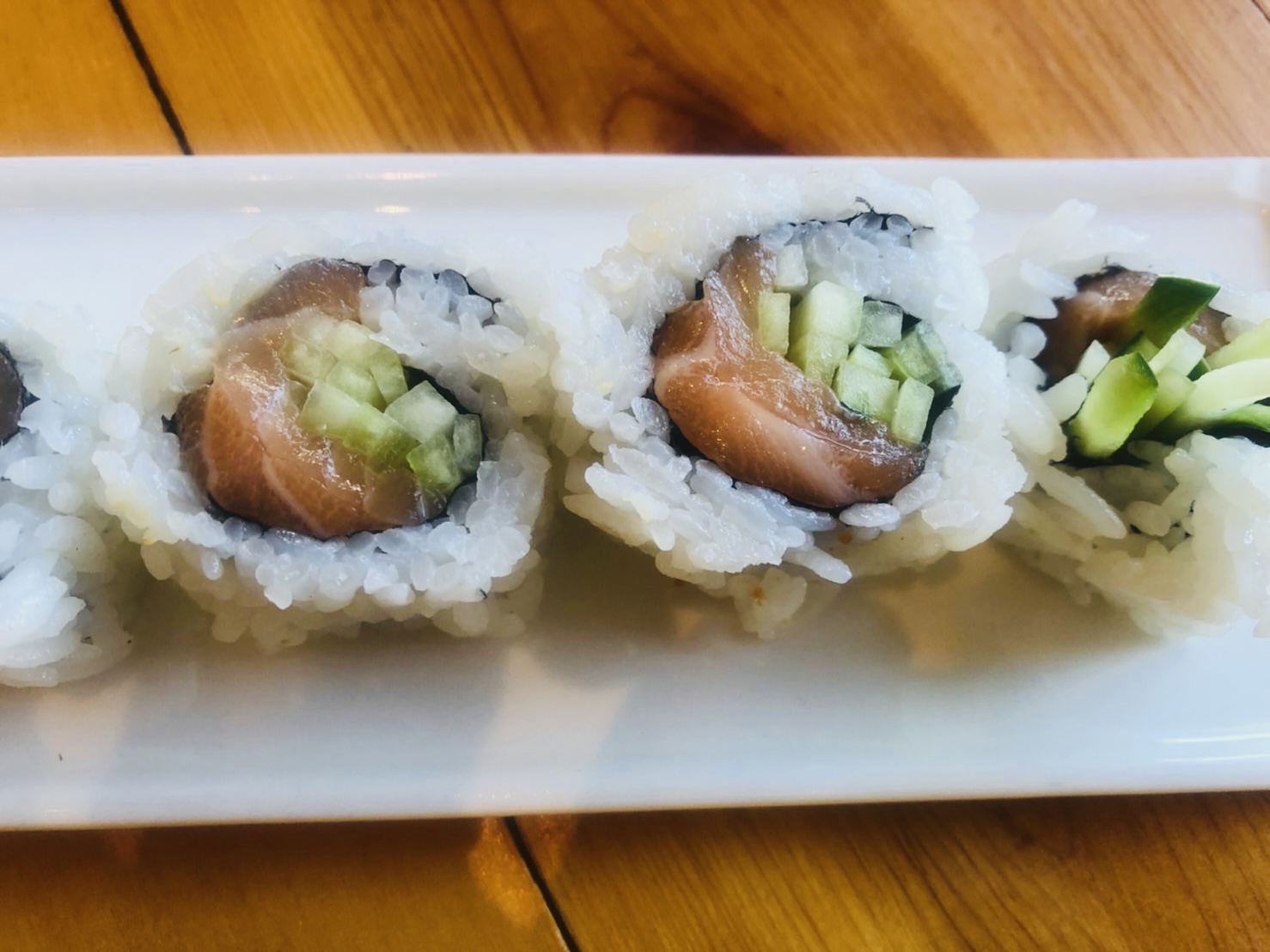 Order Salmon Cucumber Maki Roll food online from Ninja Sushi&Thai store, Chicago on bringmethat.com