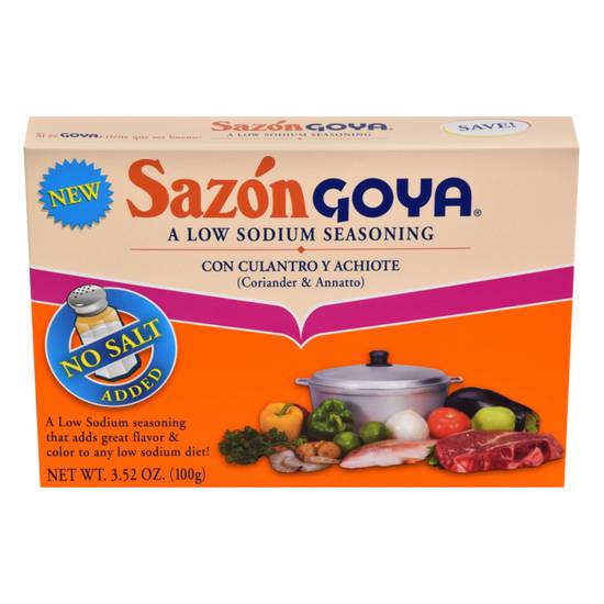 Order Goya Sazon Seasoning with Coriander & Annatto 3.52oz food online from Drinks At Your Door by Gopuff store, Santa Maria on bringmethat.com