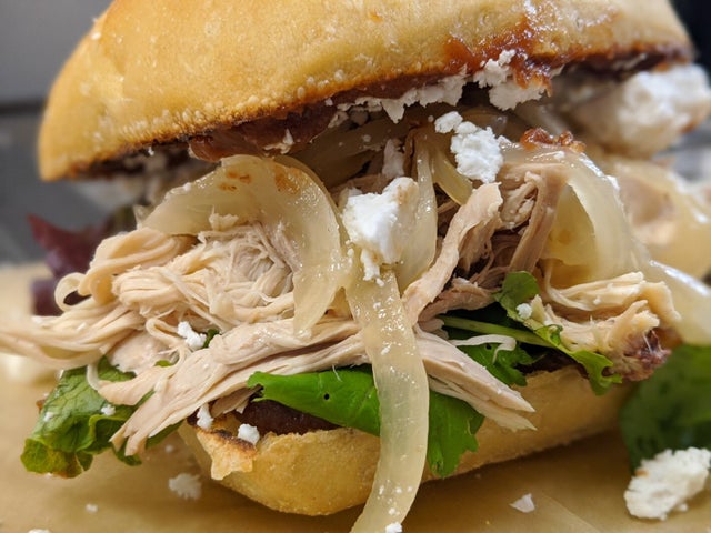 Order Shredded Chicken and Apple Butter Sandwich food online from Root 11 Bistro store, Bloomsburg on bringmethat.com