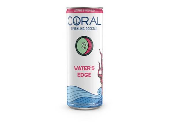 Order Coral Water's Edge Sparkling Cocktail - 6x 12oz Cans food online from Liquor Cabinet store, Houston on bringmethat.com
