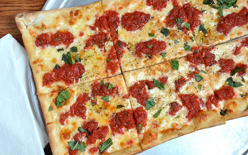 Order Grandma Pizza Slice food online from Cinelli's Pizza store, Franklin Square on bringmethat.com