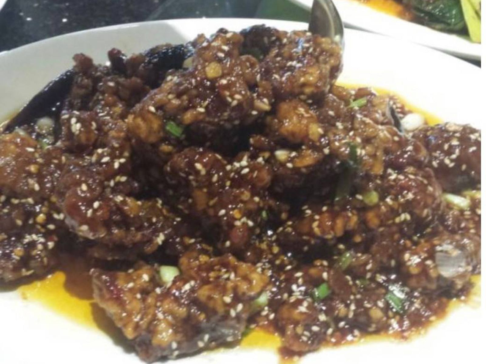 Order Sesame Beef food online from Rice Bowl Cafe store, Austin on bringmethat.com