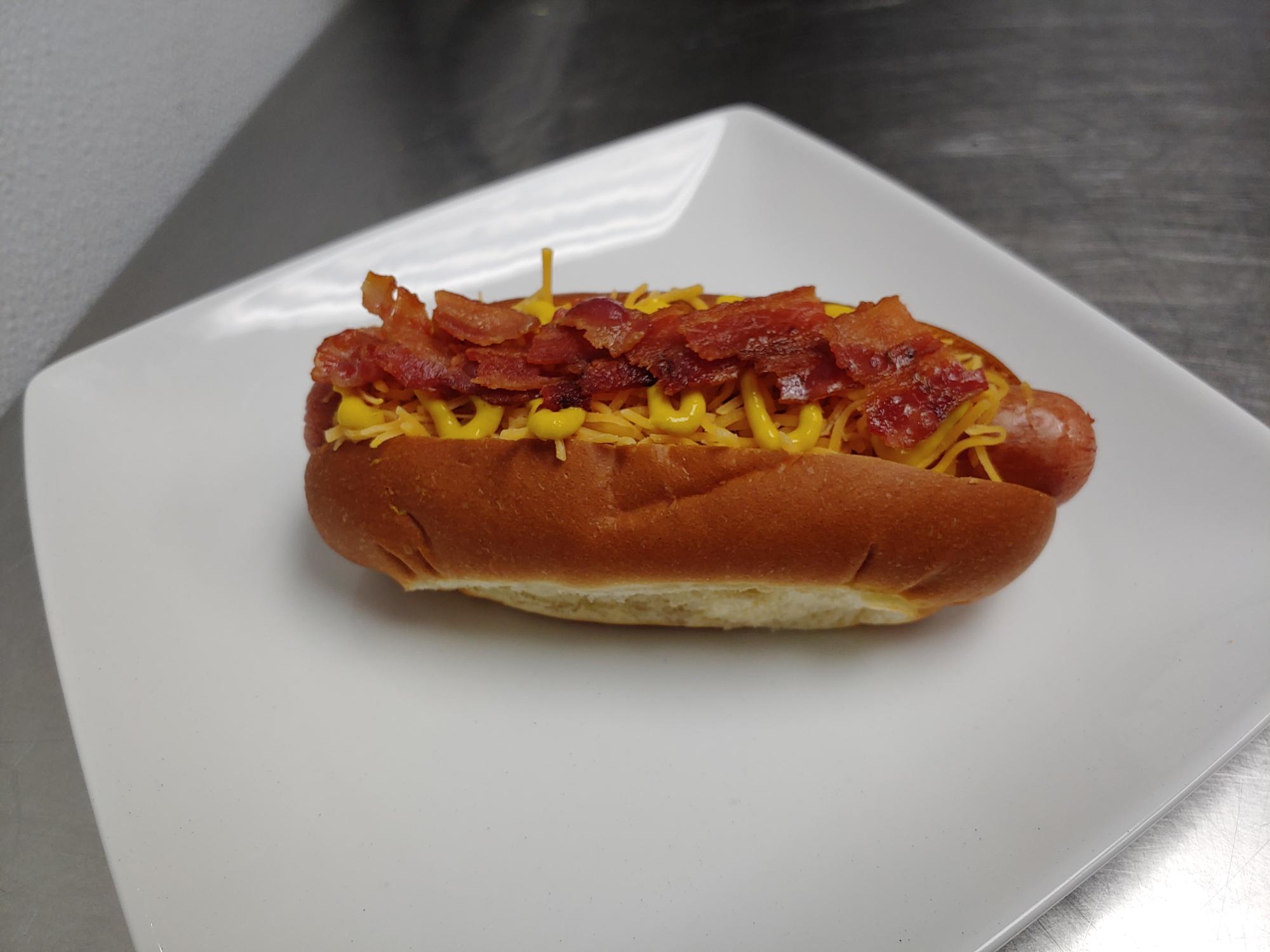 Order Bacon Cheddar Dog food online from Amazing Deli store, Midland on bringmethat.com