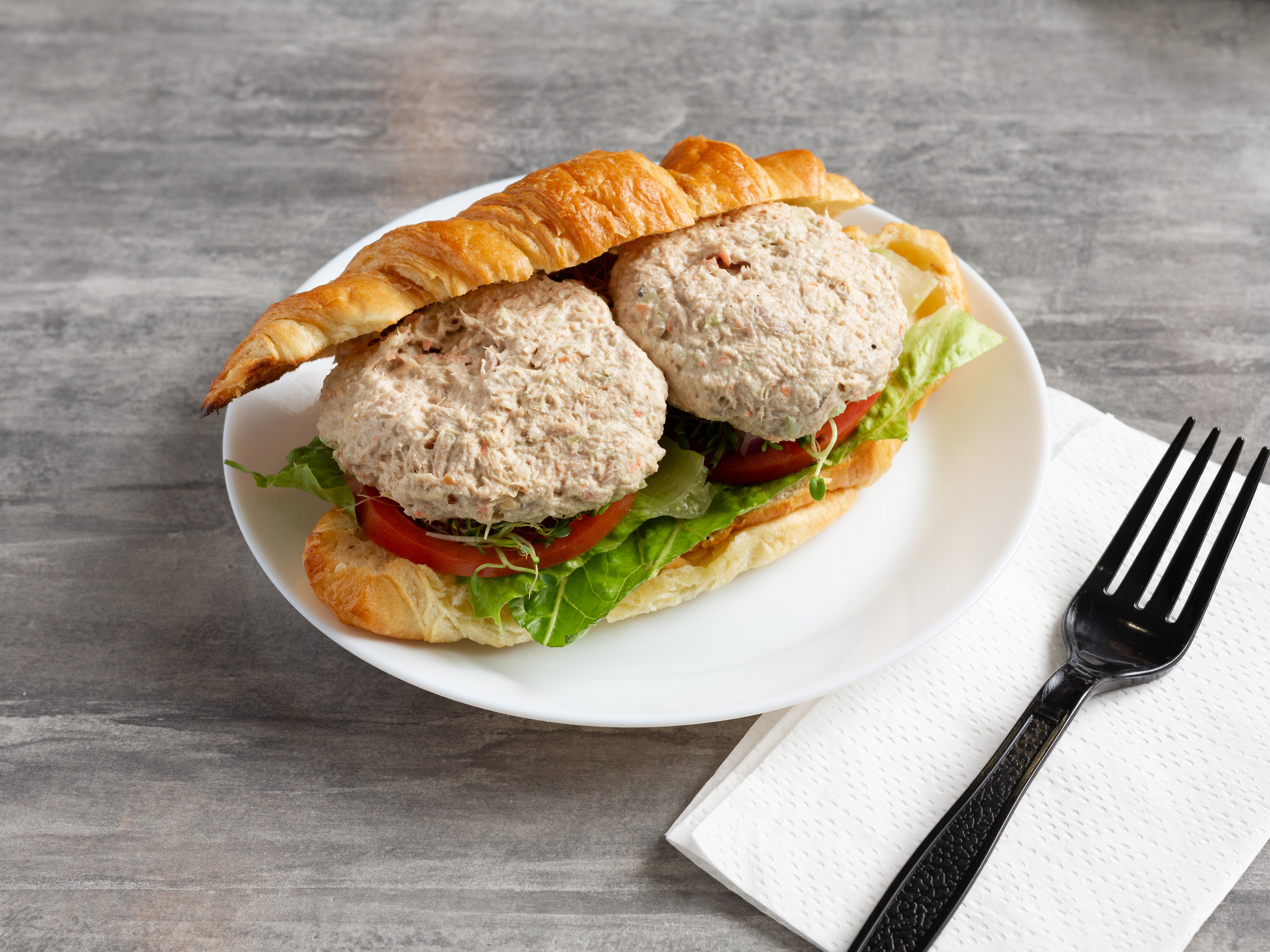 Order Tuna Salad on  Croissant/Bagel food online from Bobby Bagel Cafe store, Herndon on bringmethat.com