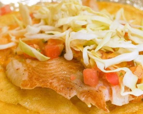 Order Two Grilled Fish Tacos Plate food online from Chile Verde store, Hawthorne on bringmethat.com