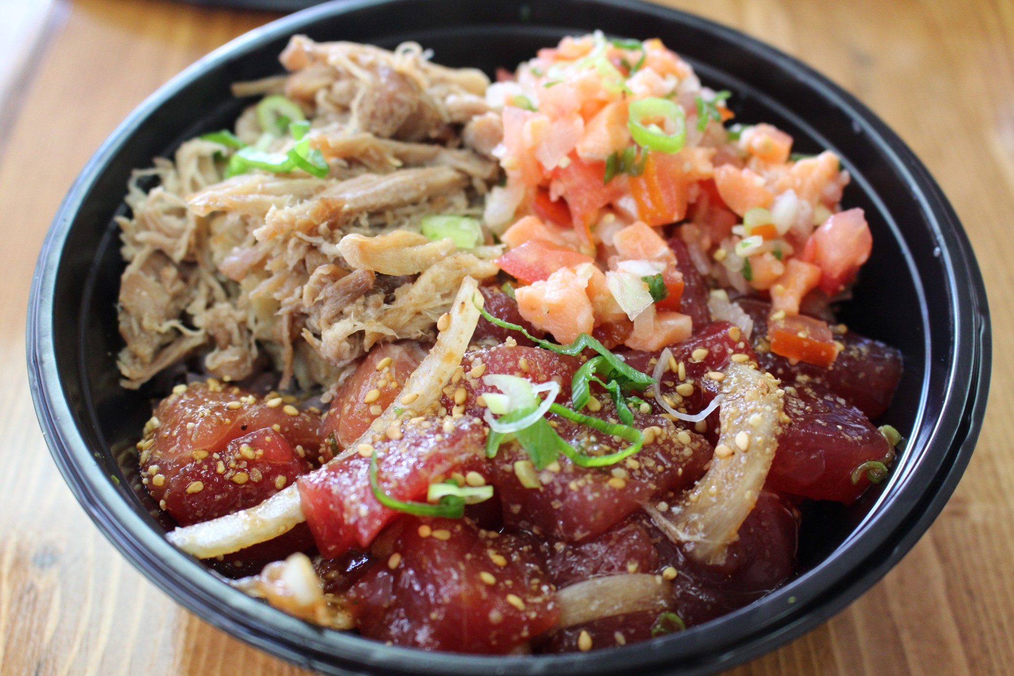 Order A-3. Large Poke Bowl (3 Proteins) food online from Tako Poke store, Hermosa Beach on bringmethat.com